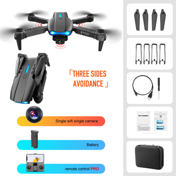 4K Dual Camera Remote Control Three-sided Obstacle Avoidance Drone - Image 5