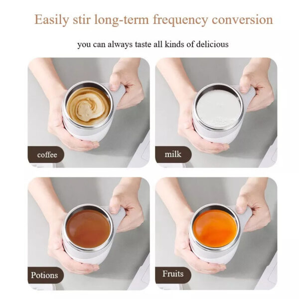 Rechargeable Model Automatic Stirring Cup Coffee Cup High Value Electric Stirring Cup Lazy Milkshake Rotating Magnetic Water Cup - Image 4