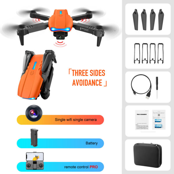 4K Dual Camera Remote Control Three-sided Obstacle Avoidance Drone - Image 3