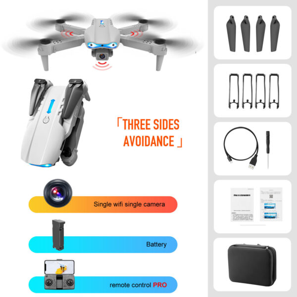 4K Dual Camera Remote Control Three-sided Obstacle Avoidance Drone - Image 4